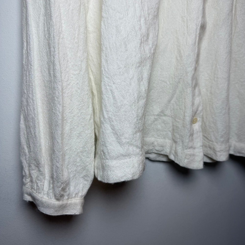 Jenni Kayne Willow Blouse Small Ivory White Wool Blend Gauze Minimal Lagenlook - Picture 10 of 12